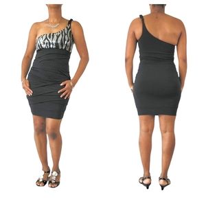 Ruby Rox One Shoulder Ruched Sequin Mini Dress